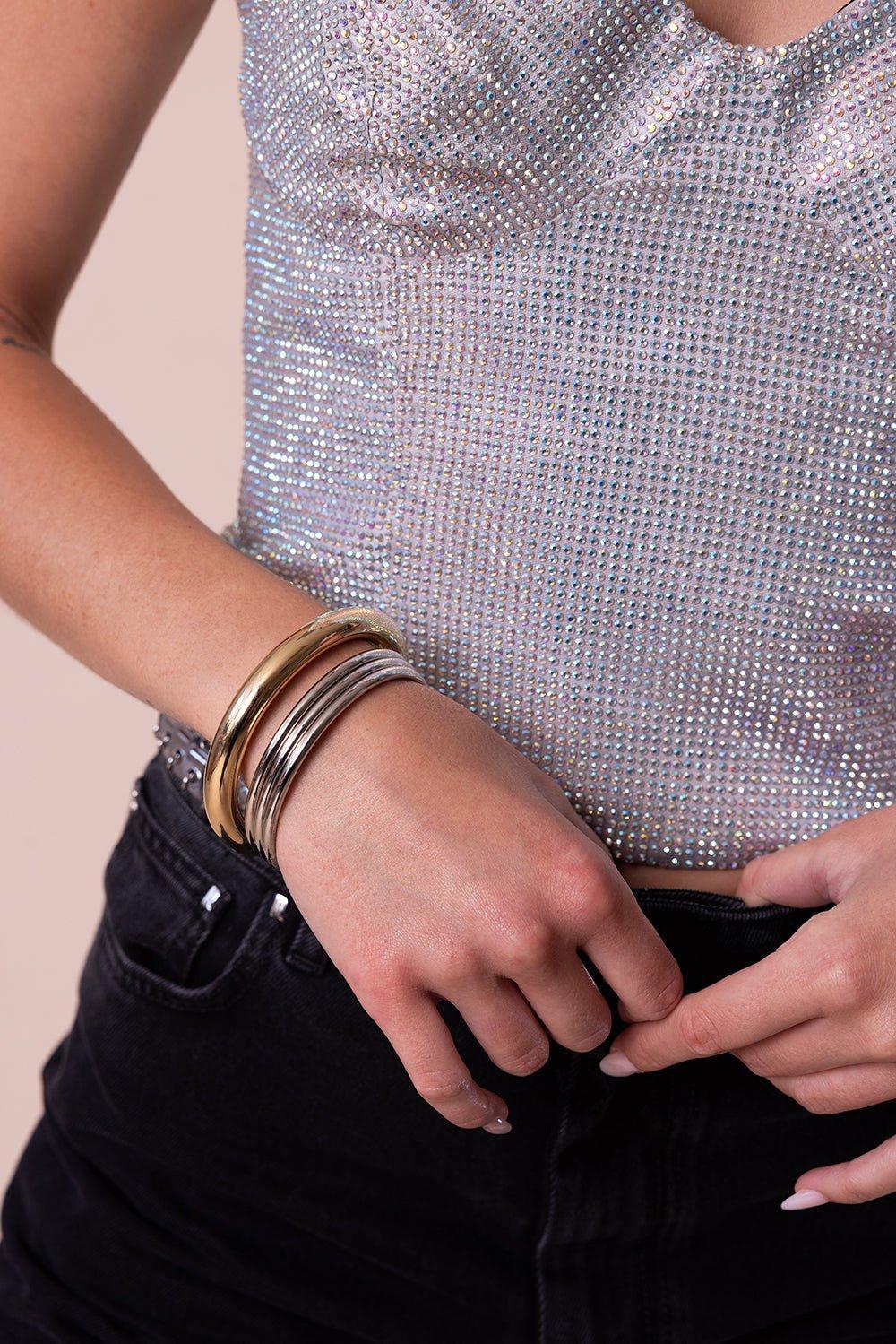 Classic Cylinder Bangle Bracelet - Image 2
