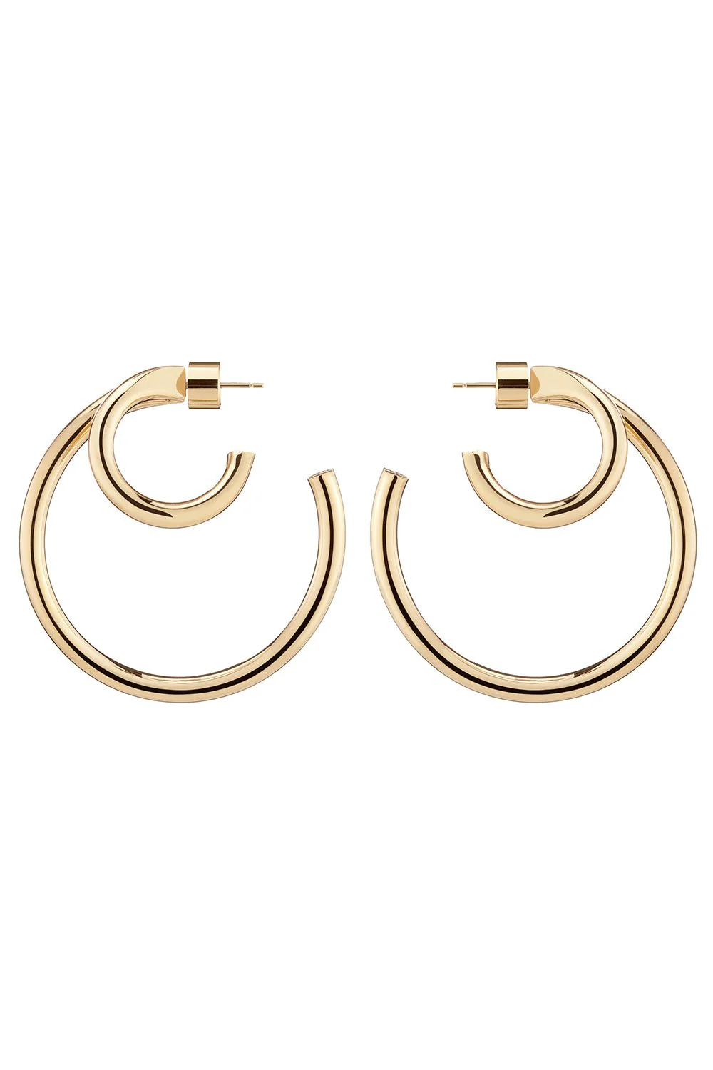 Double Lilly Baby Hoop Earrings - 1.5in