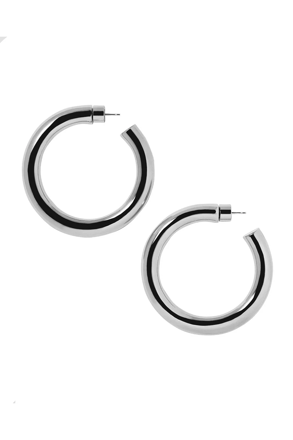 Jamma Baby Hoop Earrings - 1.5in - Silver