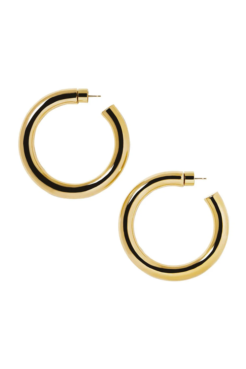 Jamma Baby Hoop Earrings - 1.5in - Yellow Gold