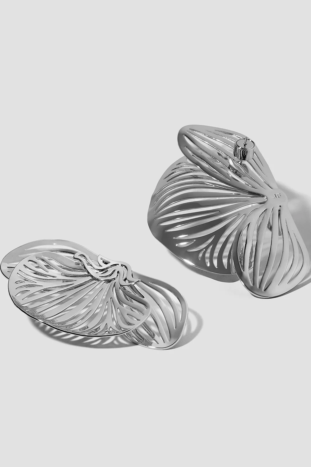 Large Orchid Earrings - White - Image 5