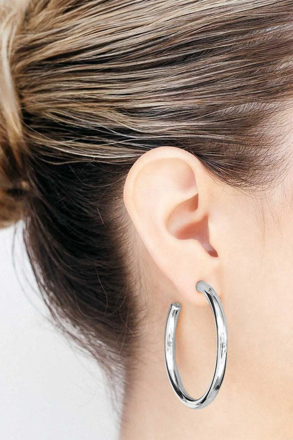 Lilly Baby Hoop Earrings - 1.5" - Image 2
