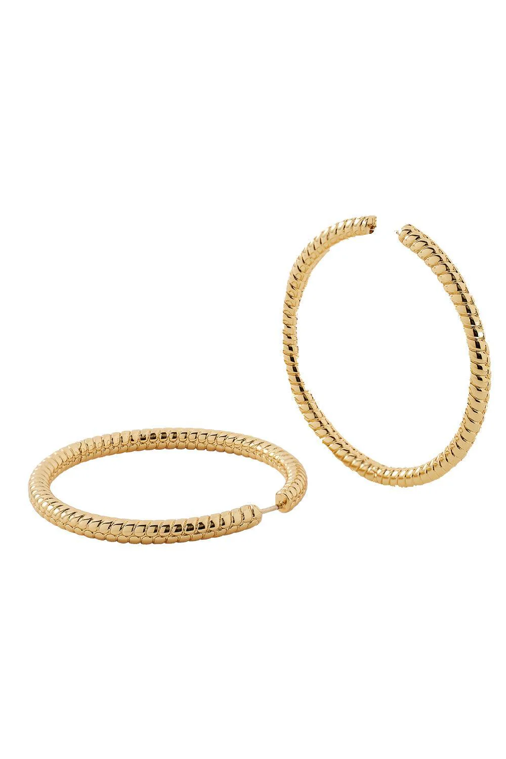 Madison Avenue Baby Hoop Earrings - 1.5in - Image 2
