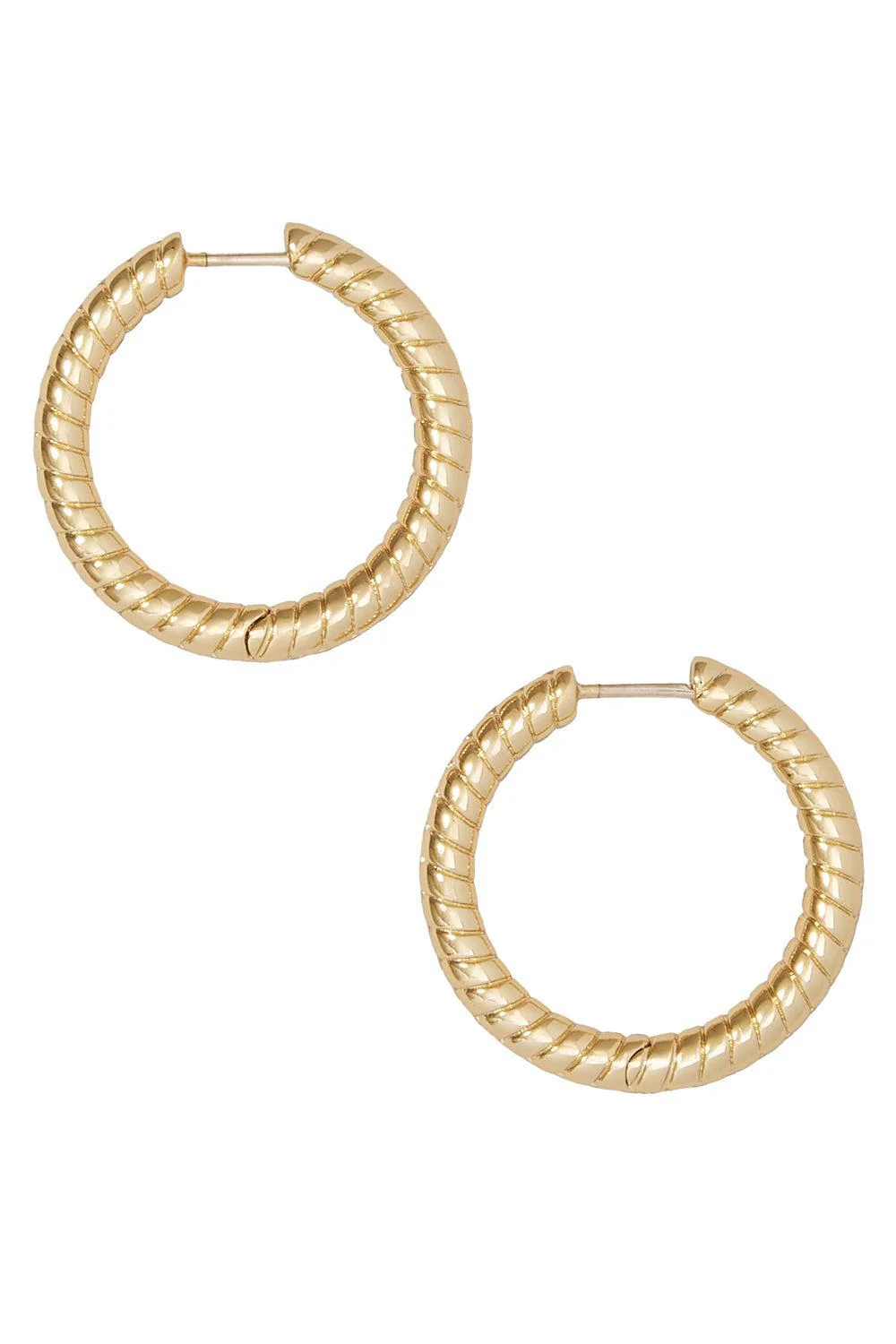 Madison Avenue Huggie Earrings - Yellow