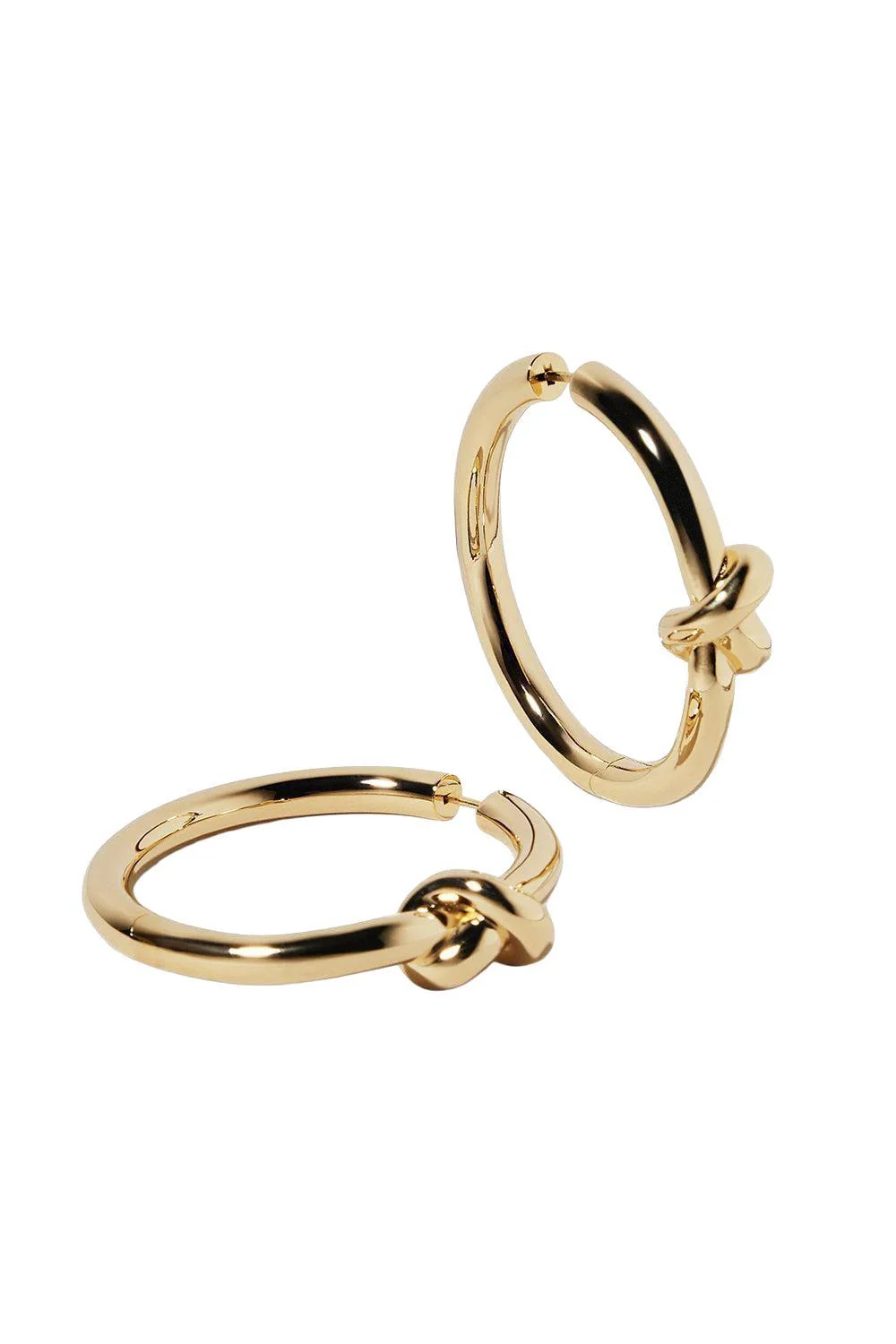 Mini Knot Hoop Earrings - 1in