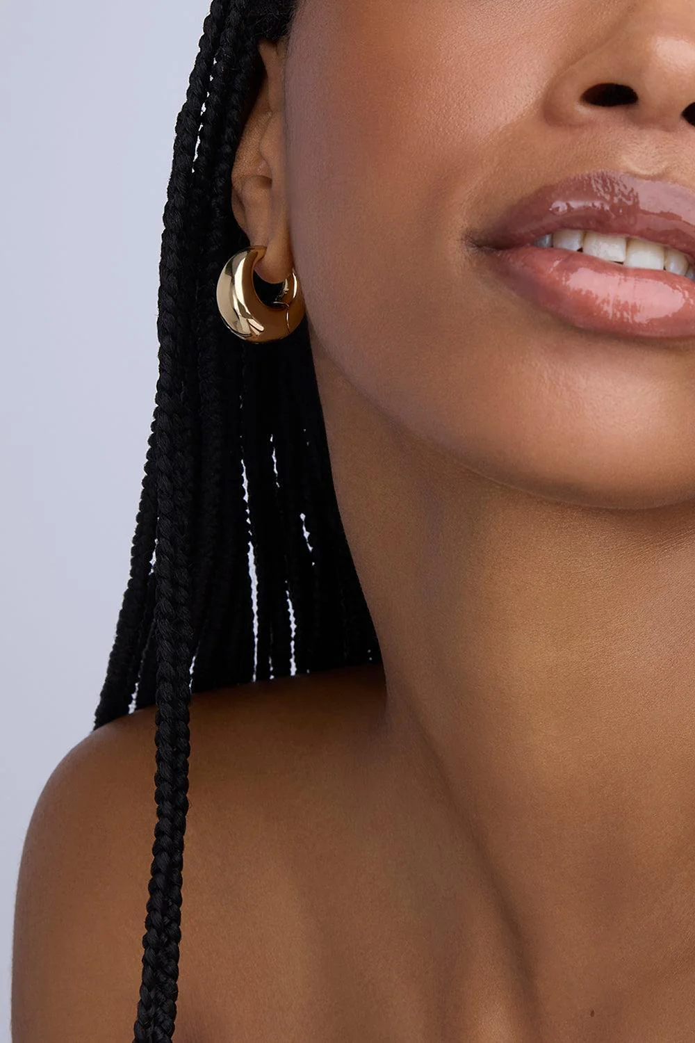 Puffy Hinged Huggie Earrings - Image 3