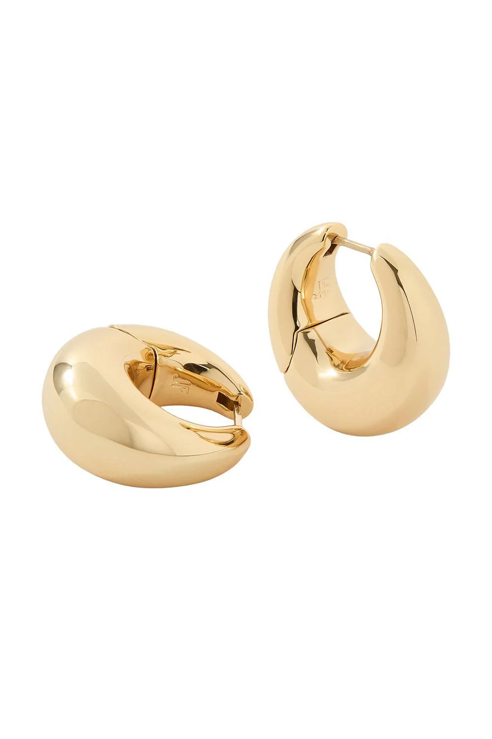 Puffy Hinged Huggie Earrings - Image 4