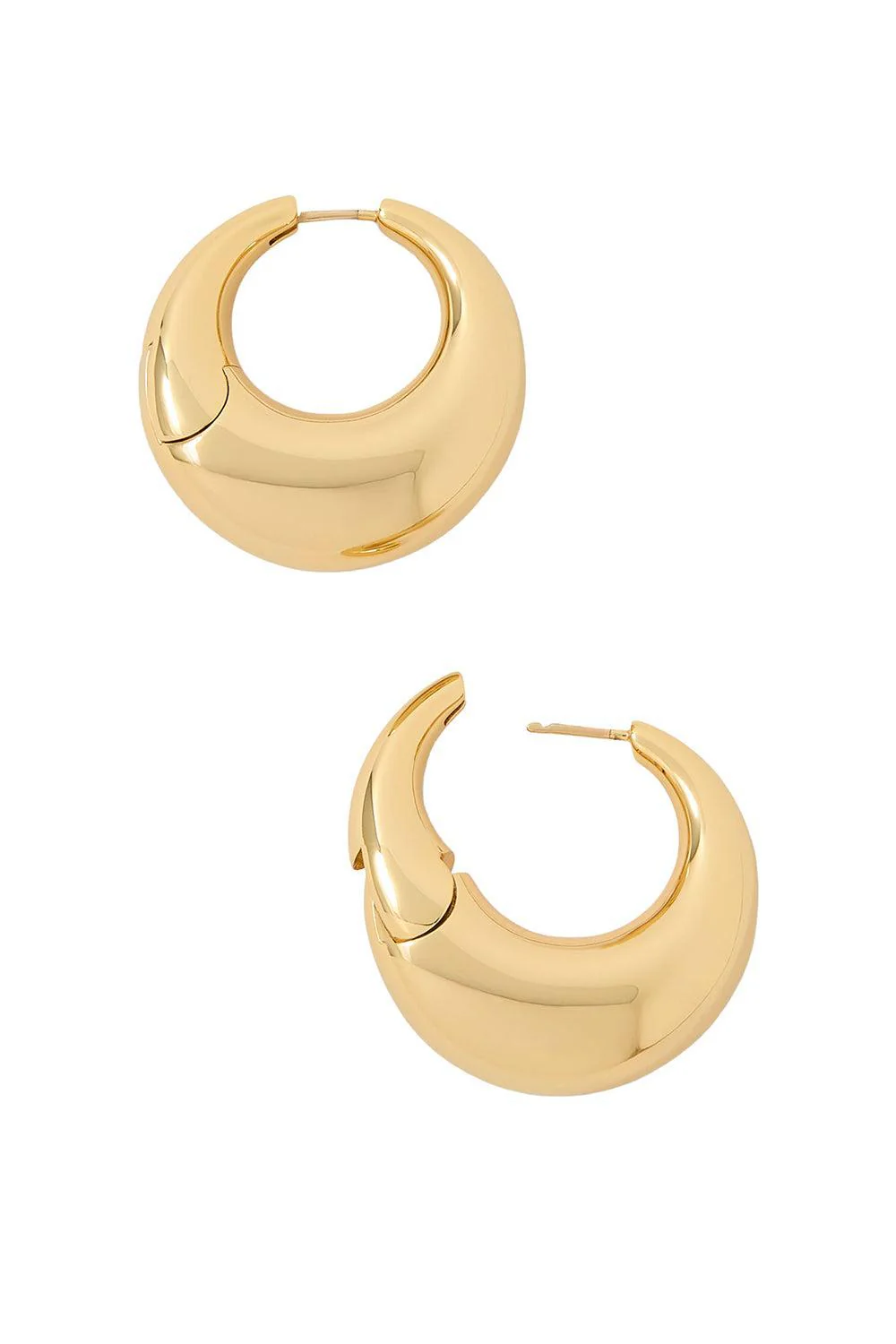 Puffy Medium Hinged Hoop Earrings