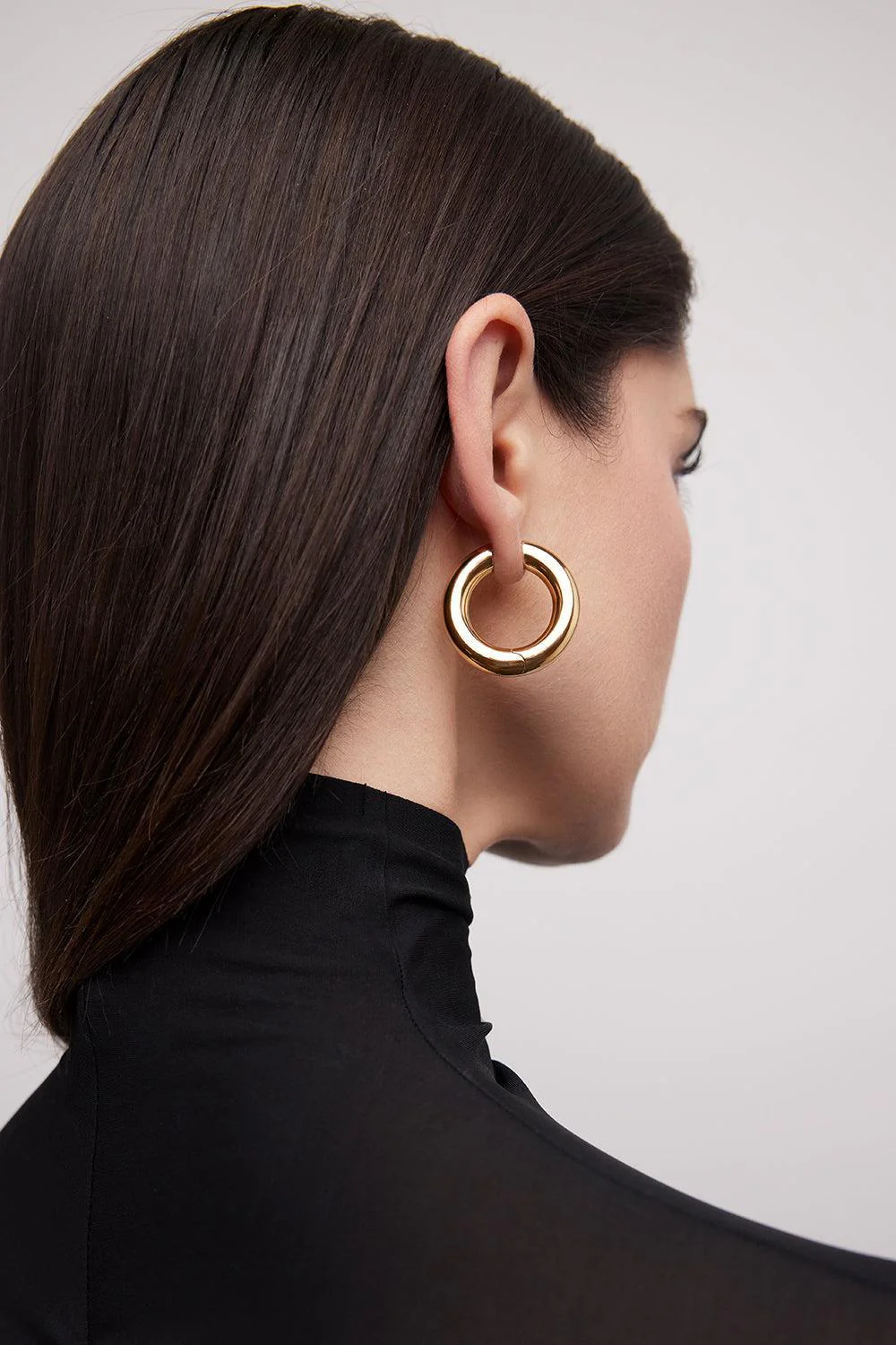 Samira Hinged Huggie Earrings - 0.75in - Image 2