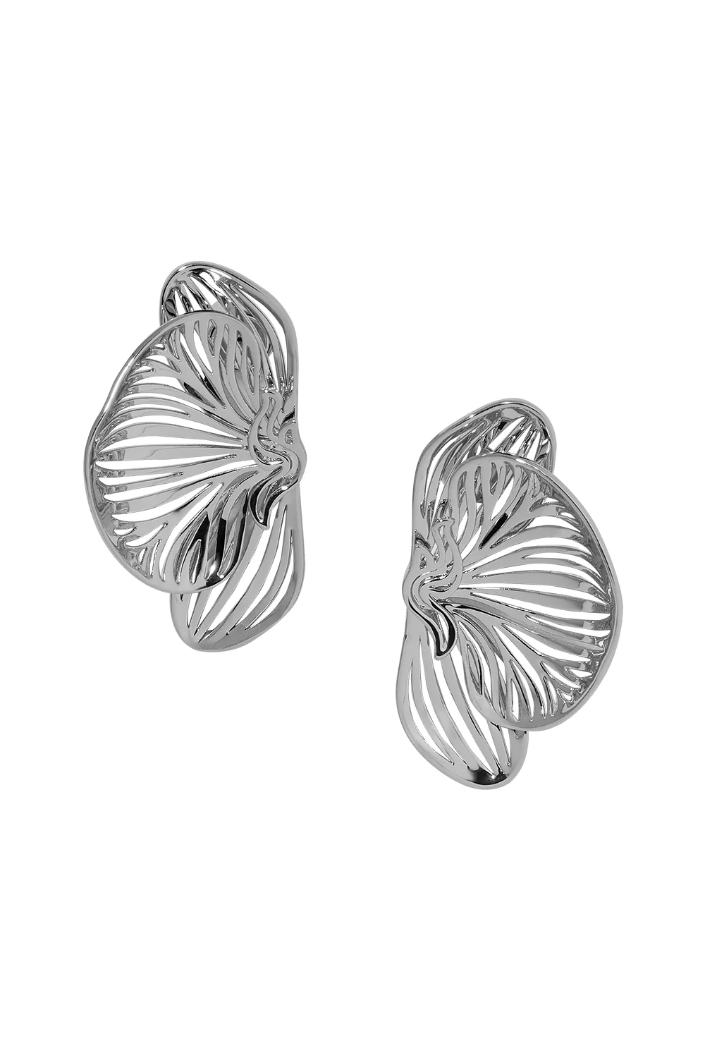Small Orchid Earrings - White