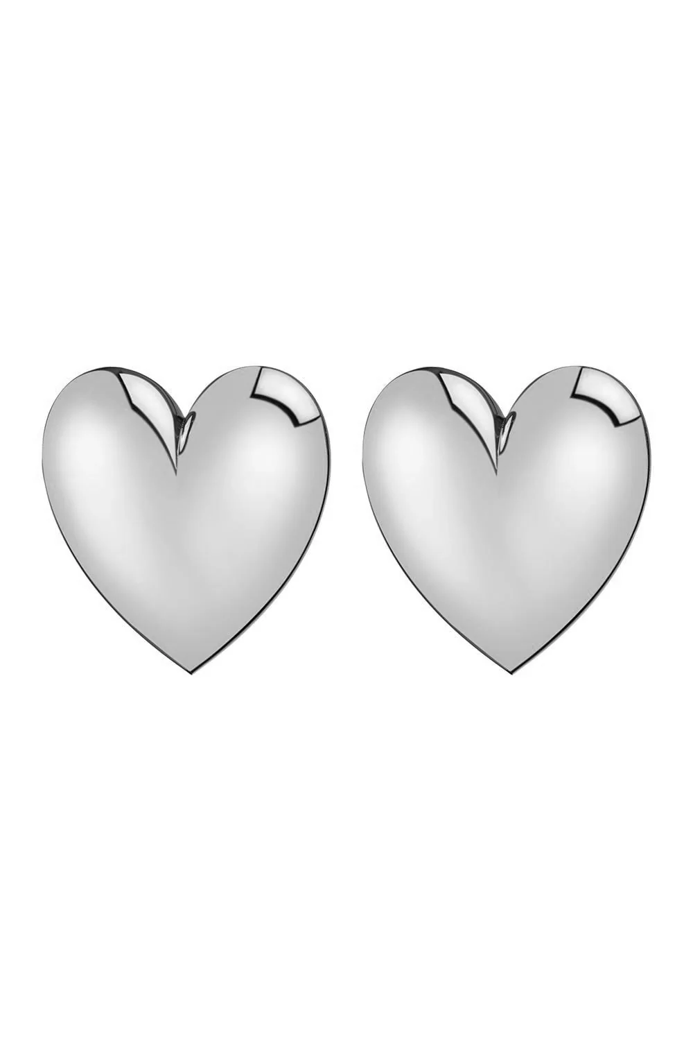 Small Puffy Heart Earrings - Image 2