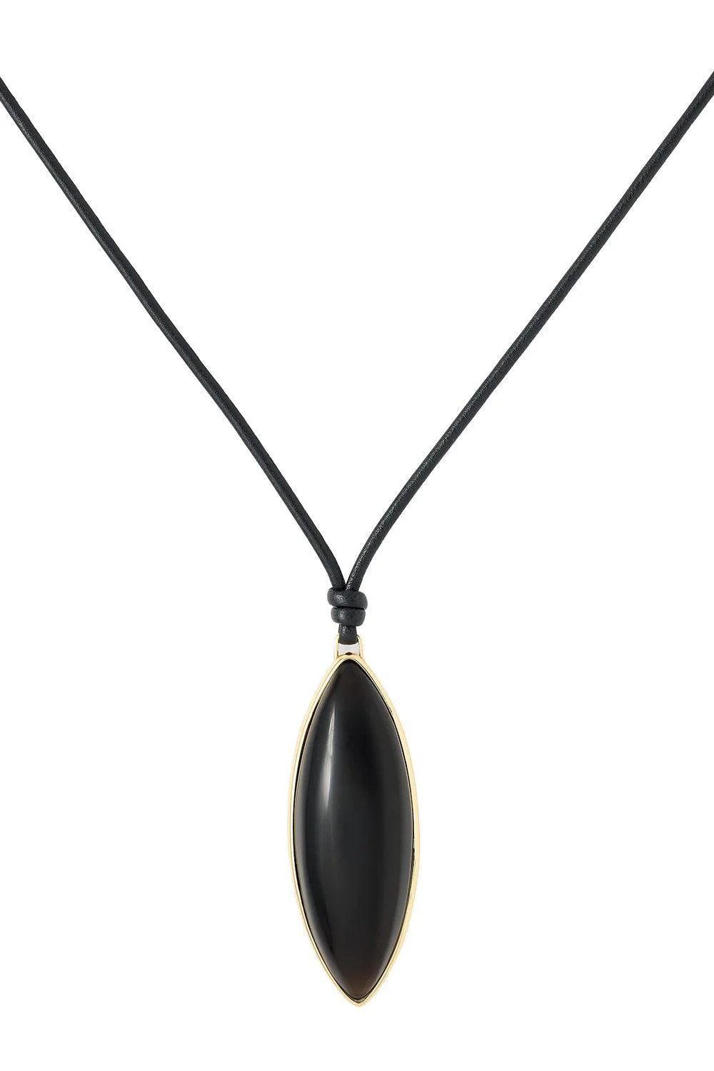Smoky Quartz Puffy Dagger Necklace