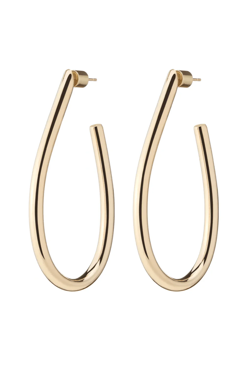 Teardrop Lilly Hoop Earrings - 2" - Image 4