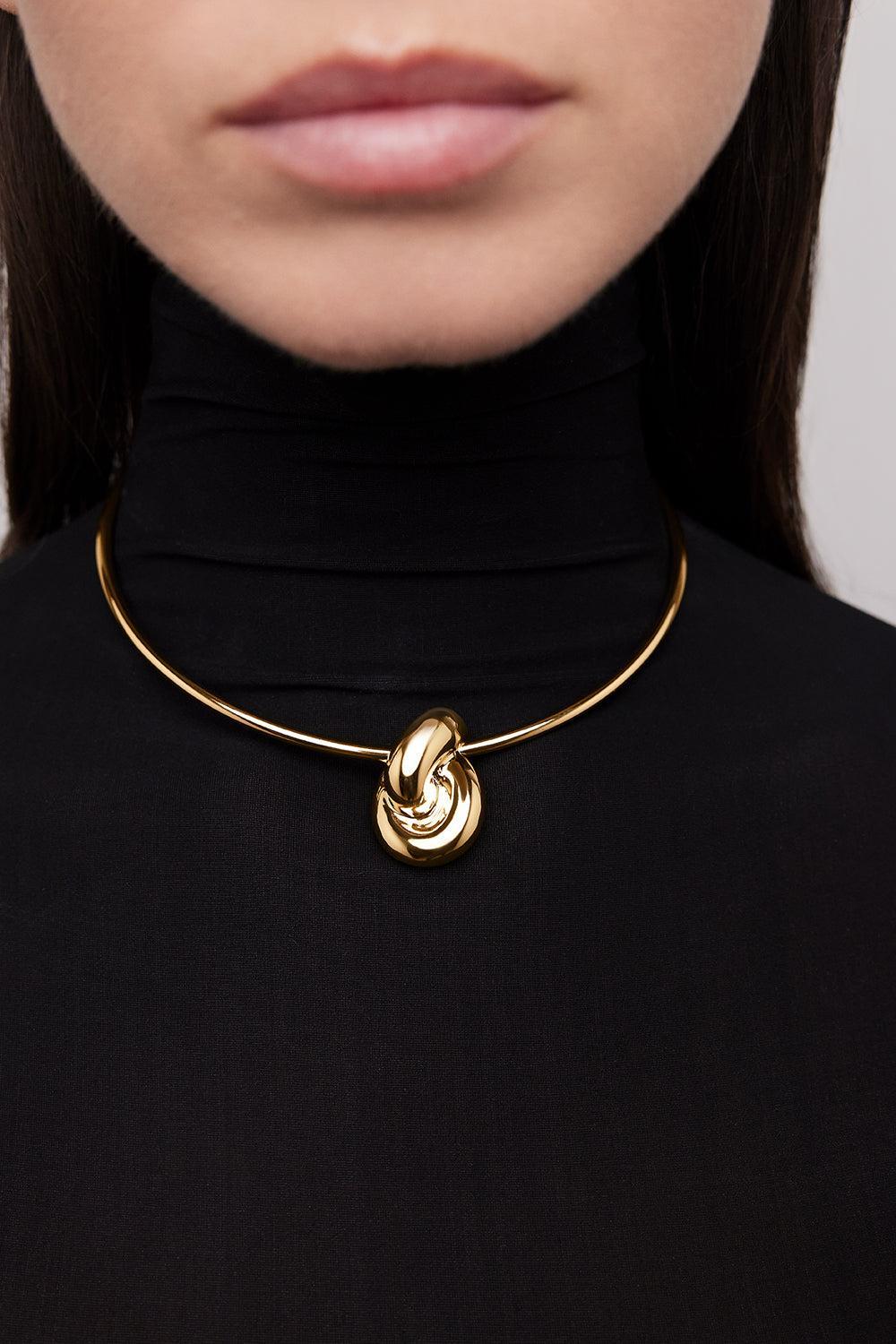 Thin Knot Choker Necklace - Image 2