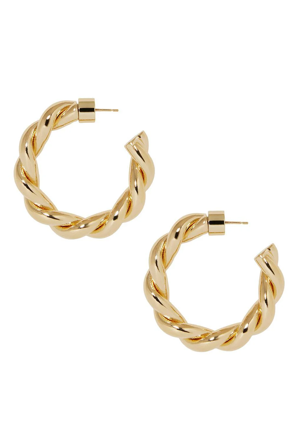 Twisted Lilly Mini Hoop Earrings - 1in