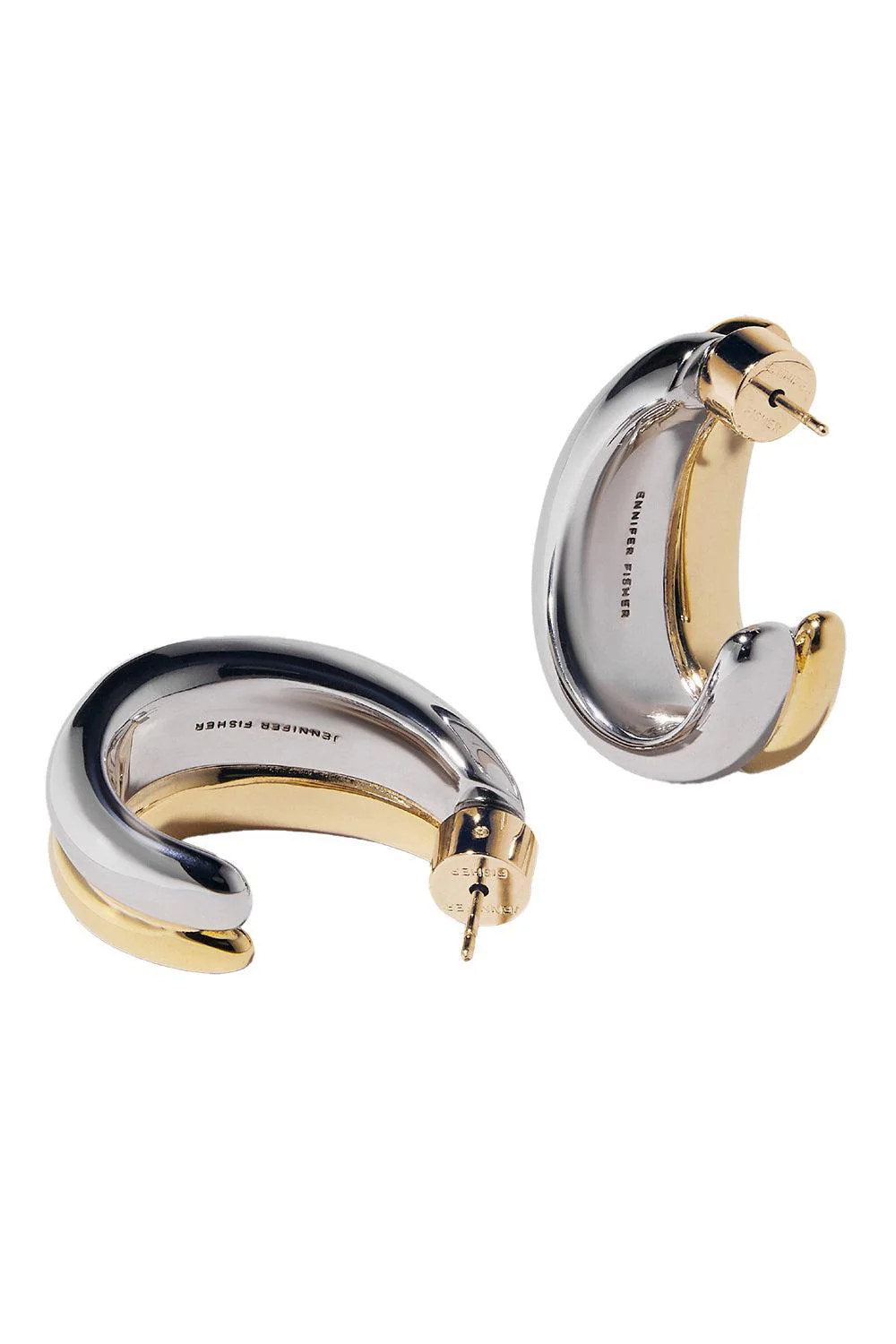 Two-Tone Chavez Huggie Earrings