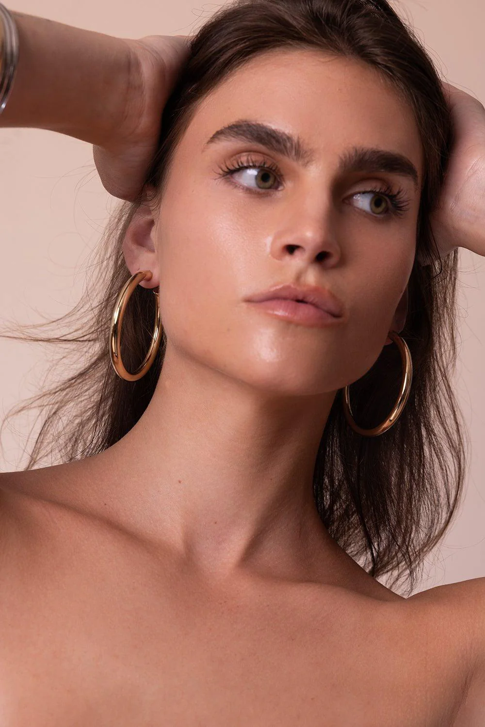 Walk Hoop Earrings - 2in - Image 2