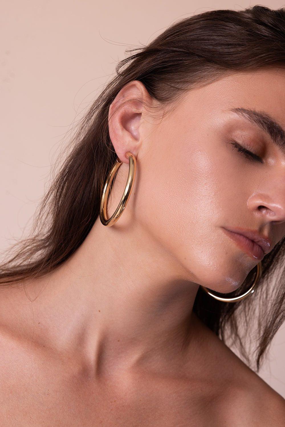 Walk Hoop Earrings - 2in - Image 3