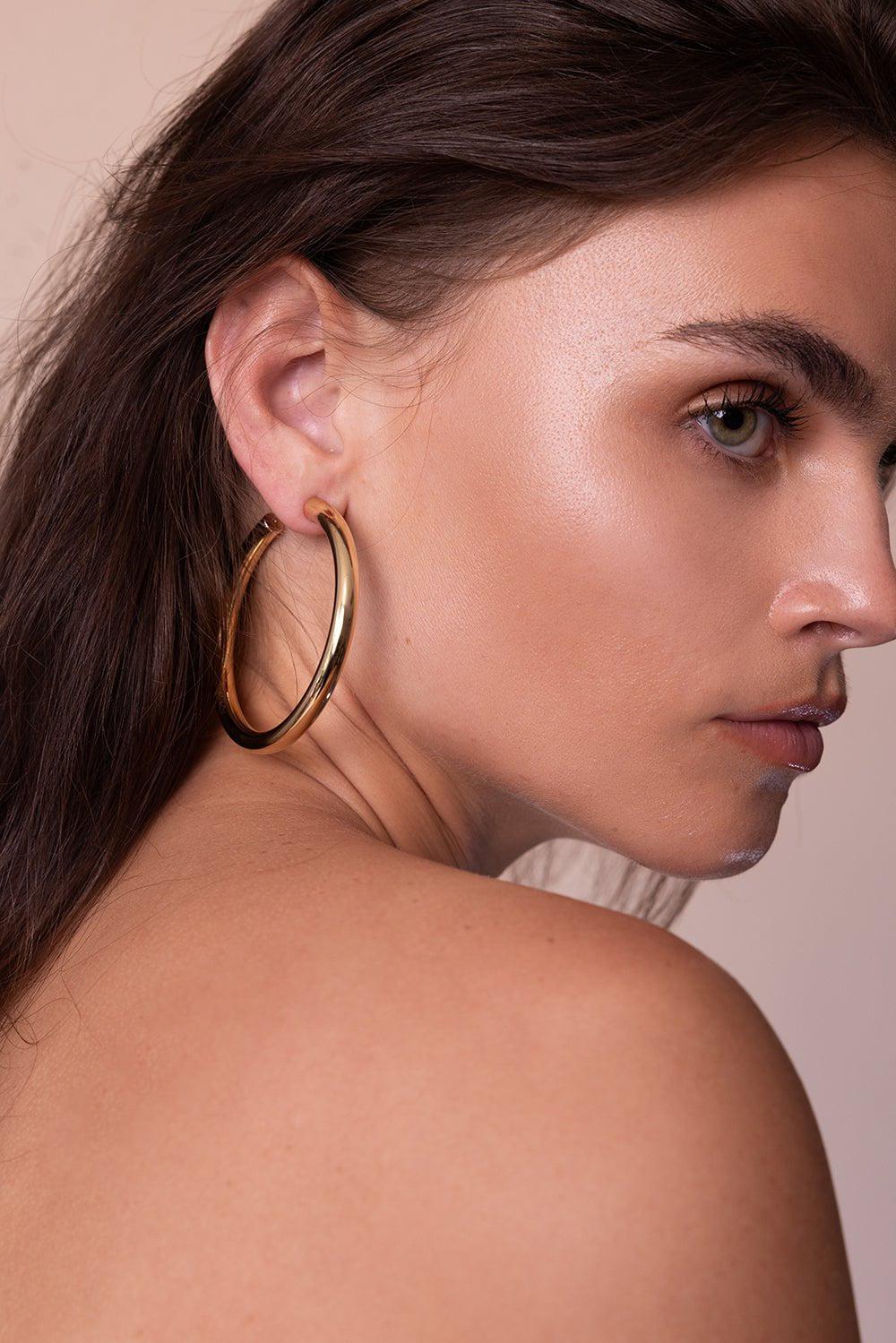 Walk Hoop Earrings - 2in - Image 4