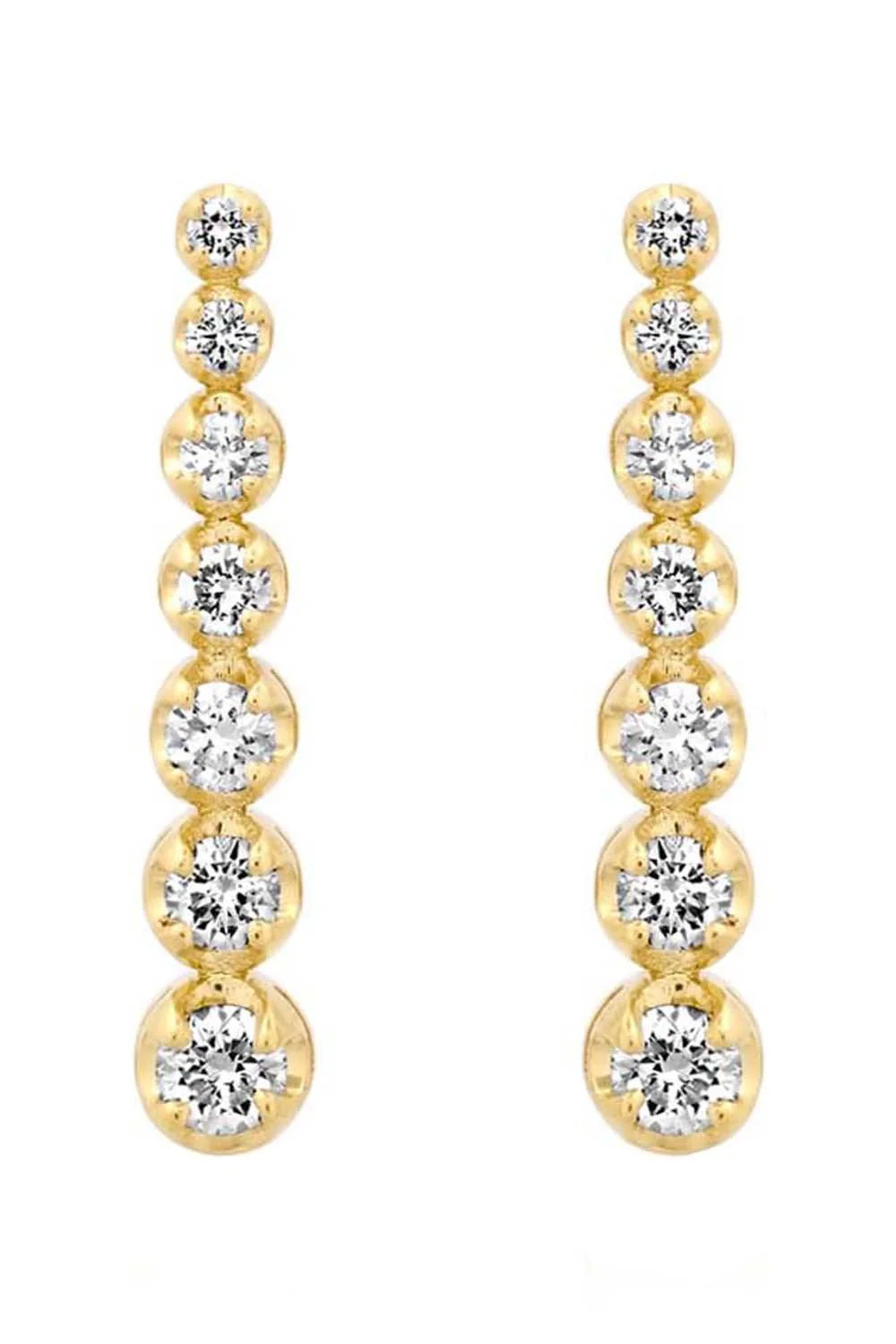 Diamond Mini Graduated Tennis Stud Earrings