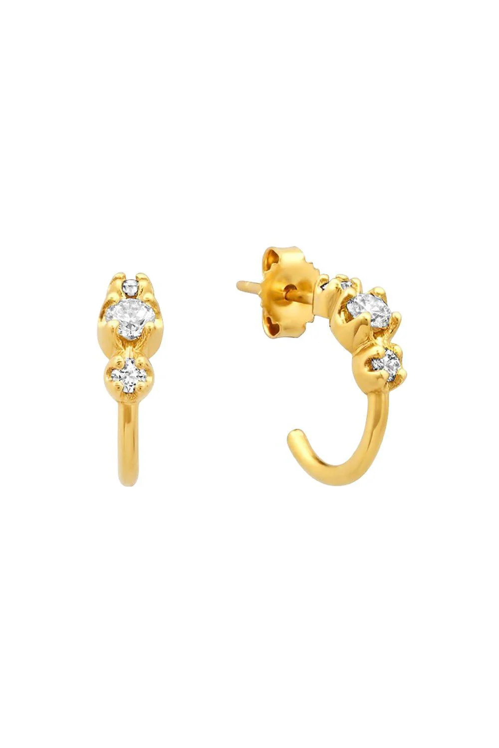 Mini Graduated Huggie Hoop Earrings