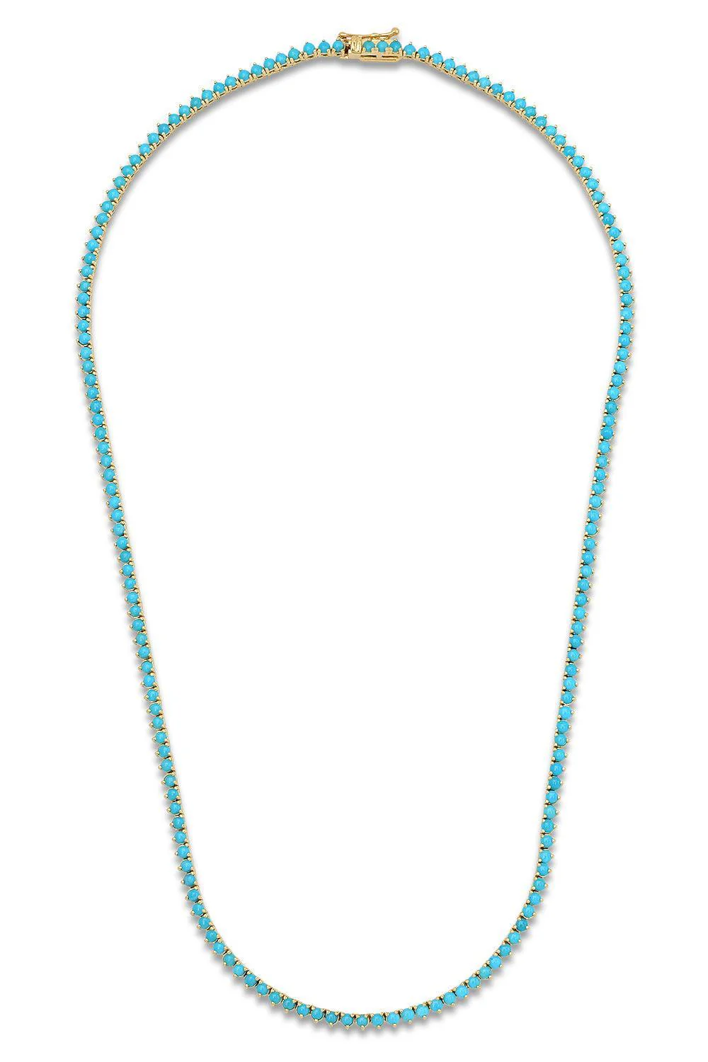 Turquoise 3 Prong Tennis Necklace
