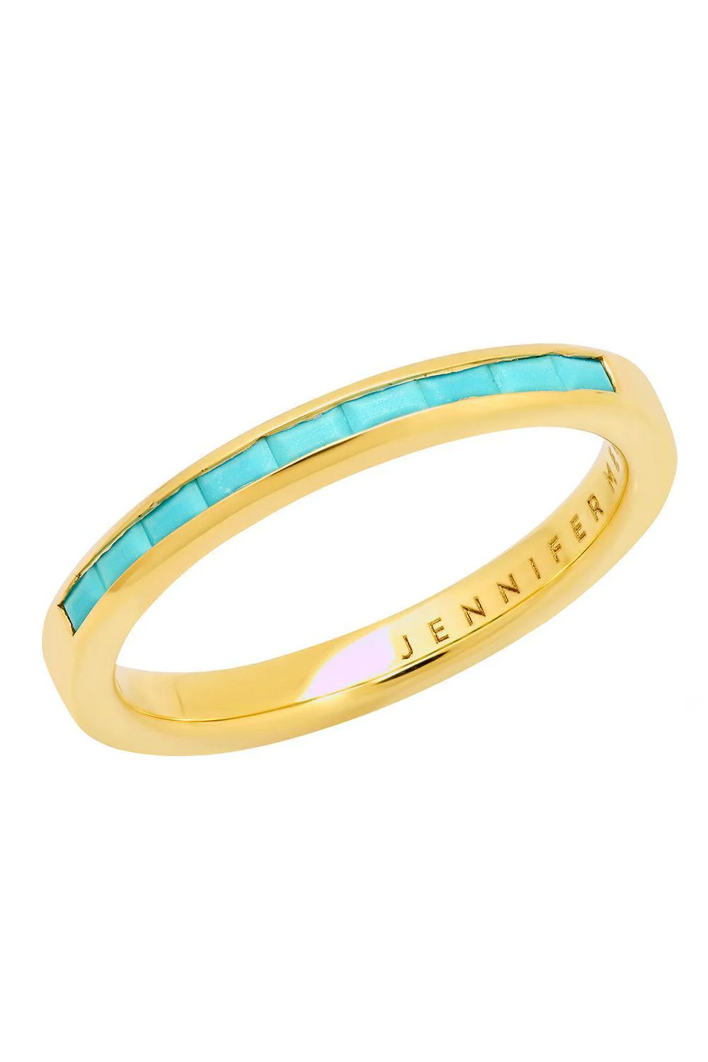 Turquoise Channel Set Baguette Ring