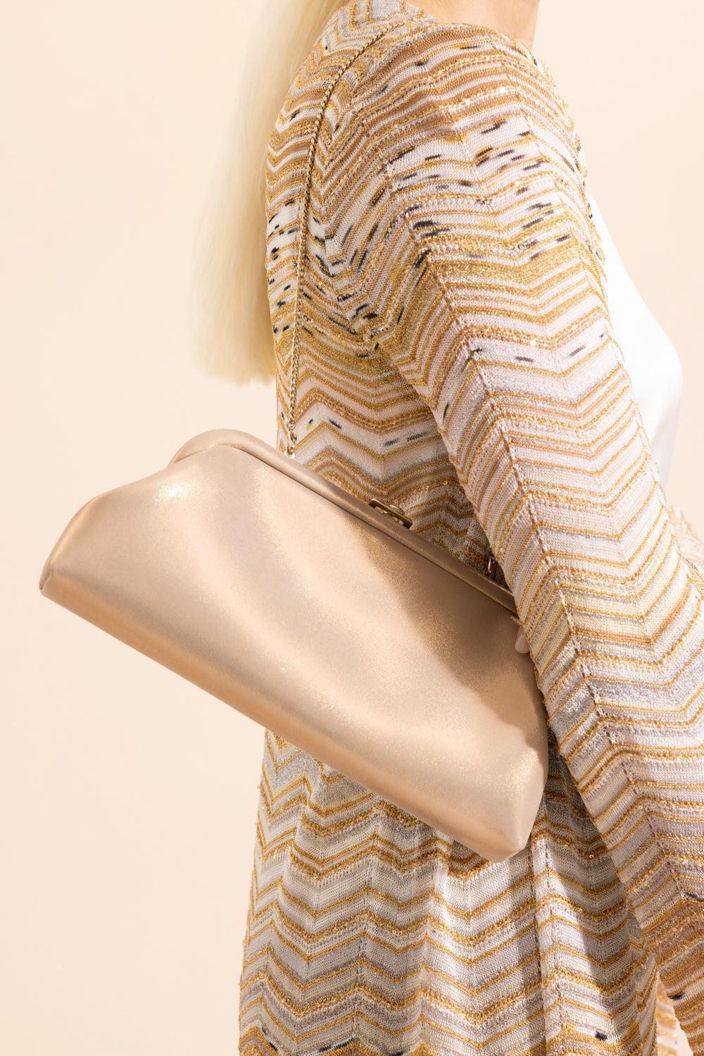 Skylar Shimmer Clutch - Gold - Image 2