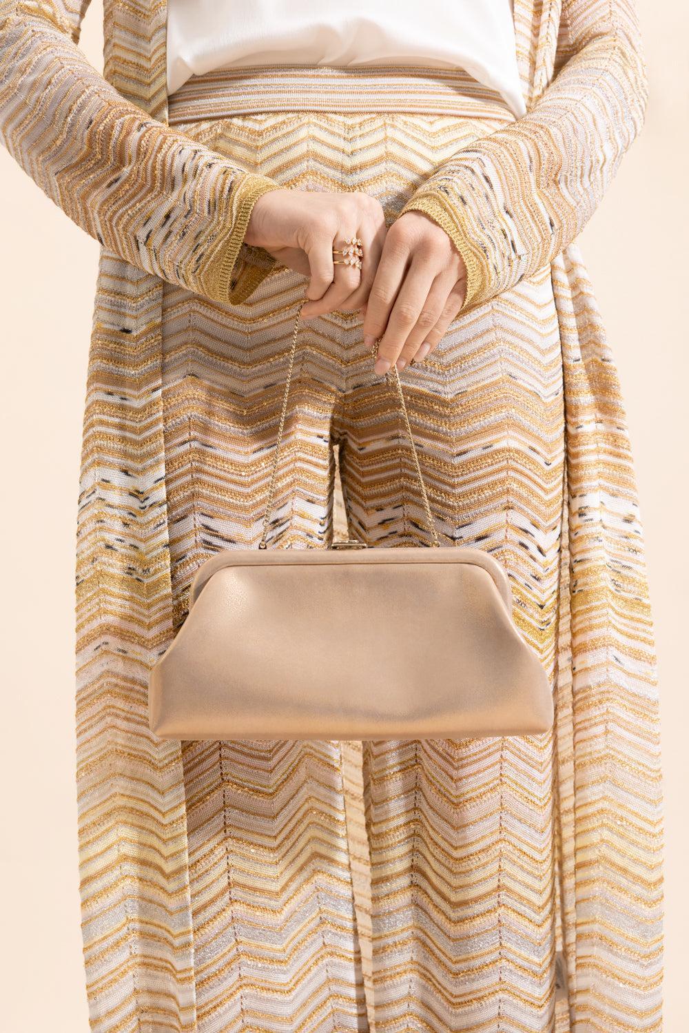 Skylar Shimmer Clutch - Gold - Image 3