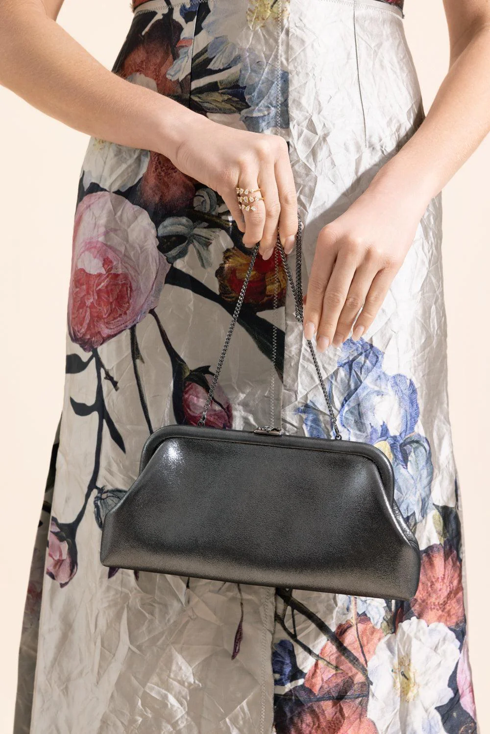 Skylar Shimmer Clutch - Silver - Image 3