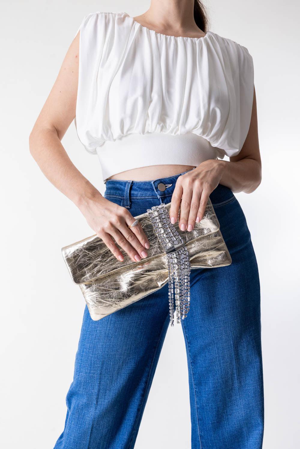 Zandra Clutch - Light Platinum Silver - Image 2