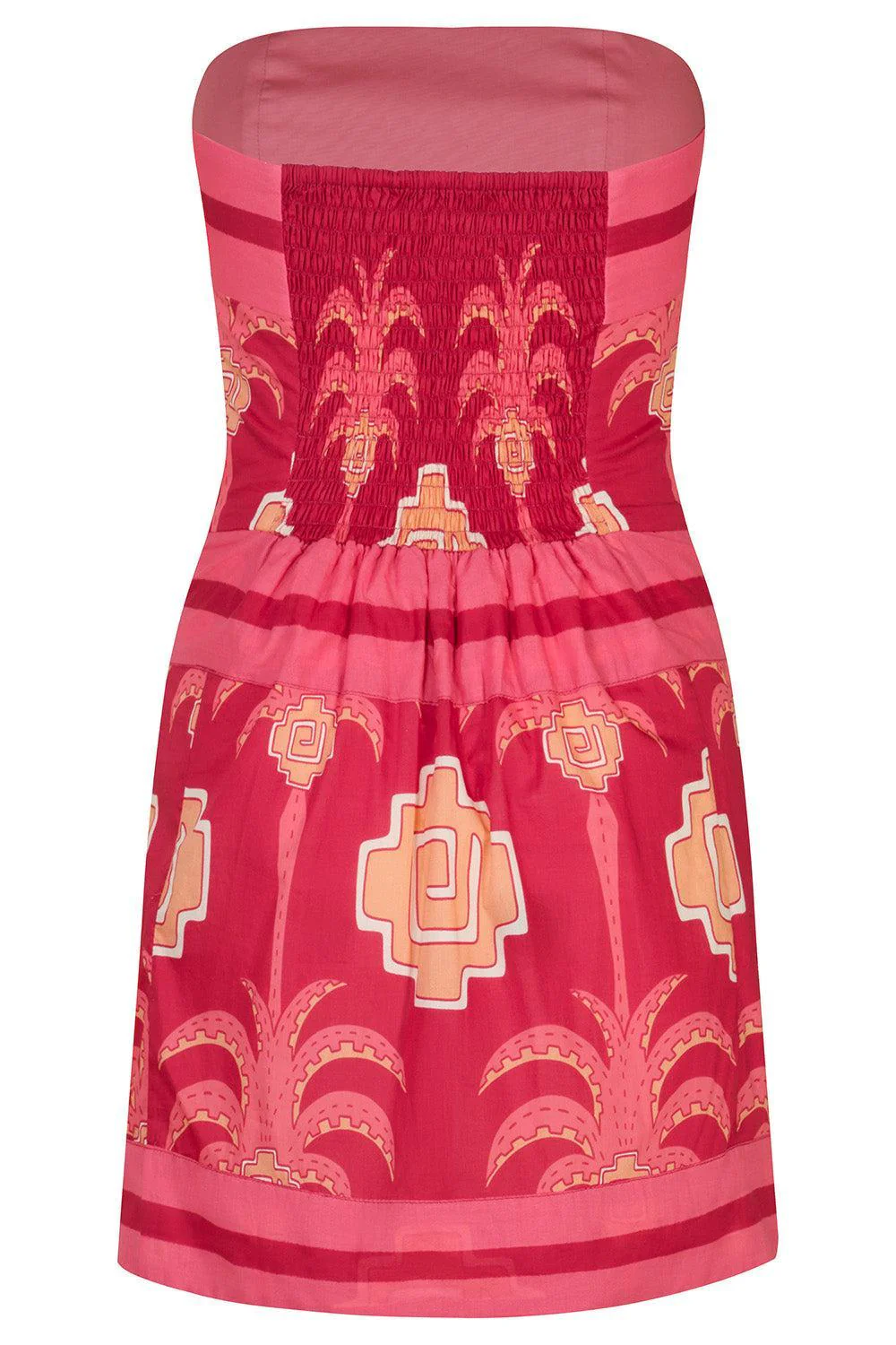 Raiz Ritual Dress - Magenta / Camel - Image 3