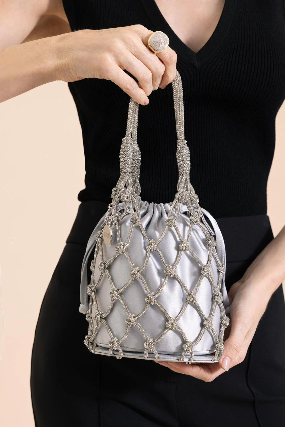 Crystal Net Pouch - Silver Rhine - Image 2