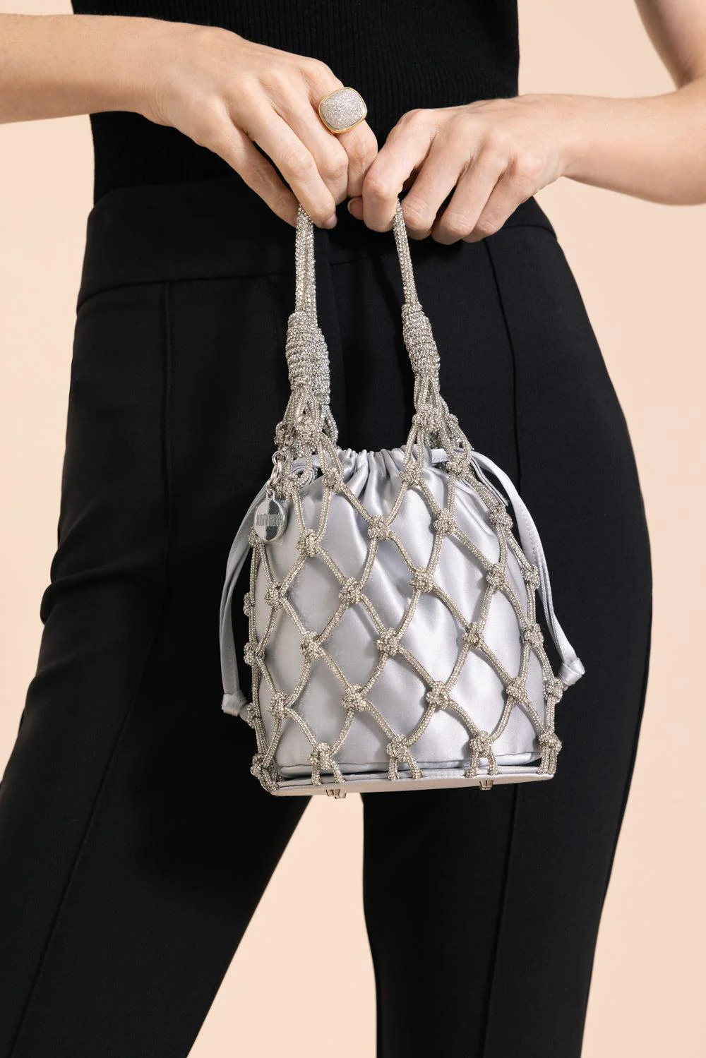 Crystal Net Pouch - Silver Rhine - Image 4