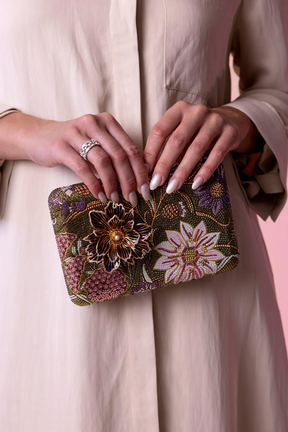 Slim Side Clutch - Dancing Floral - Image 3