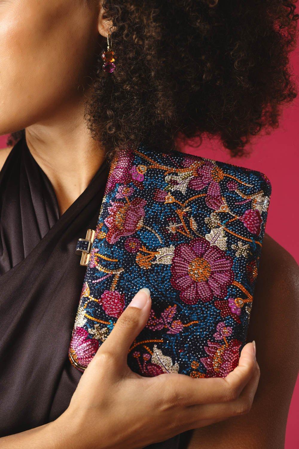Slim Slide Clutch - Champagne Dark Indigo - Image 2
