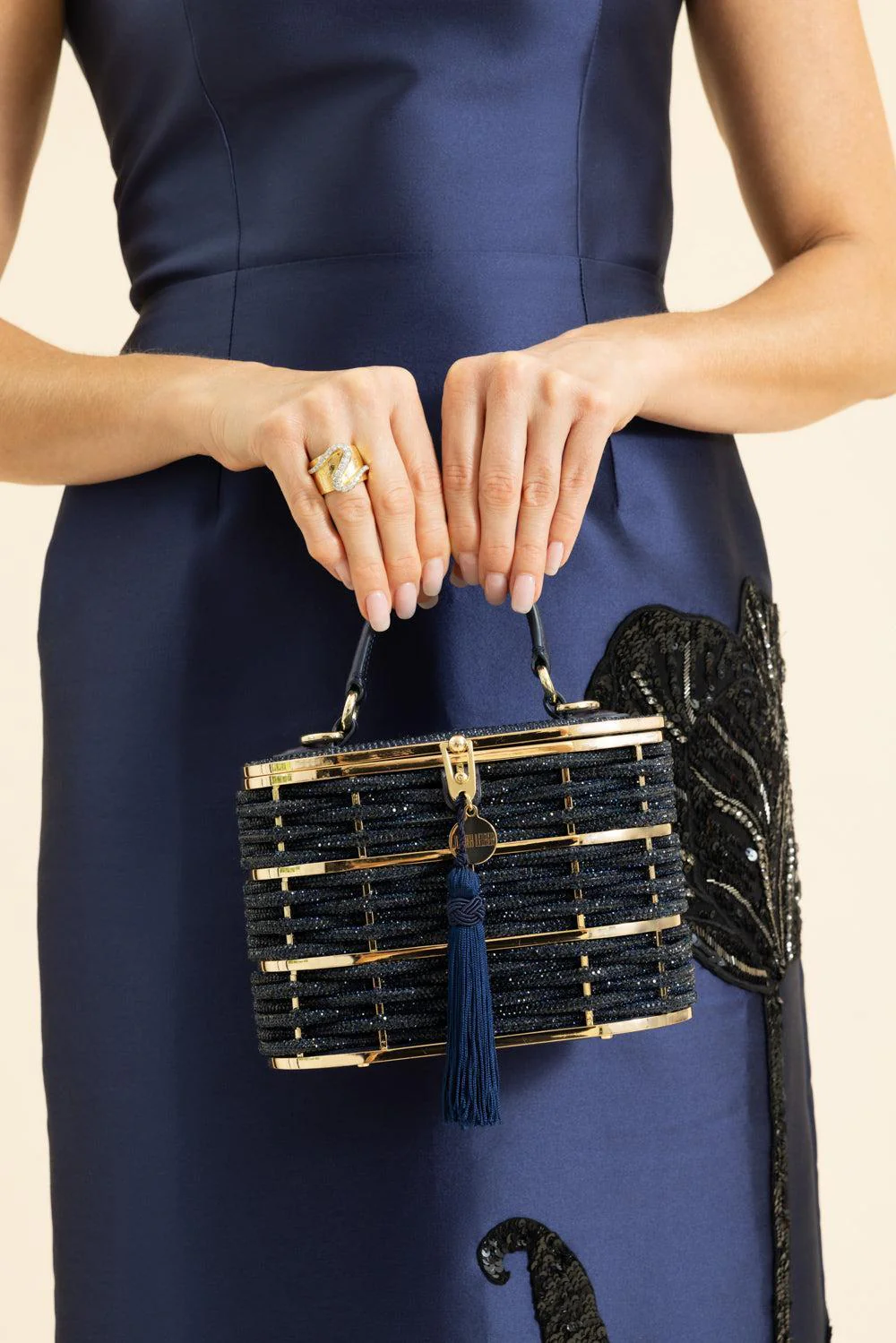 Willow Basket Woven Crystal Clutch - Image 3