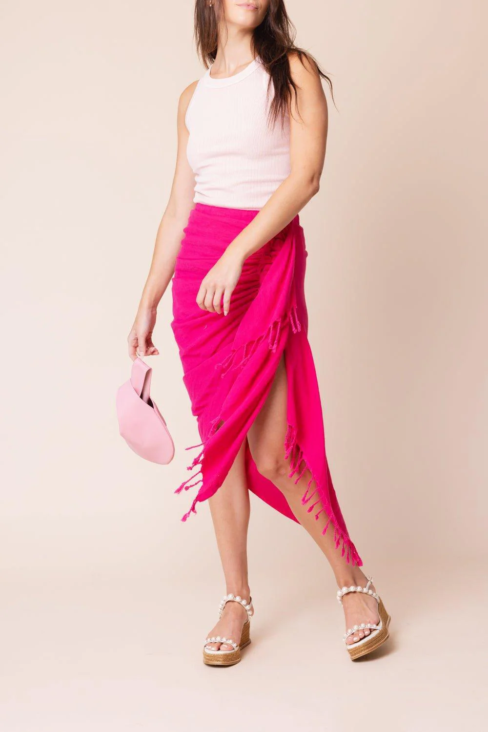 Tulum Skirt - Fuchsia - Image 3