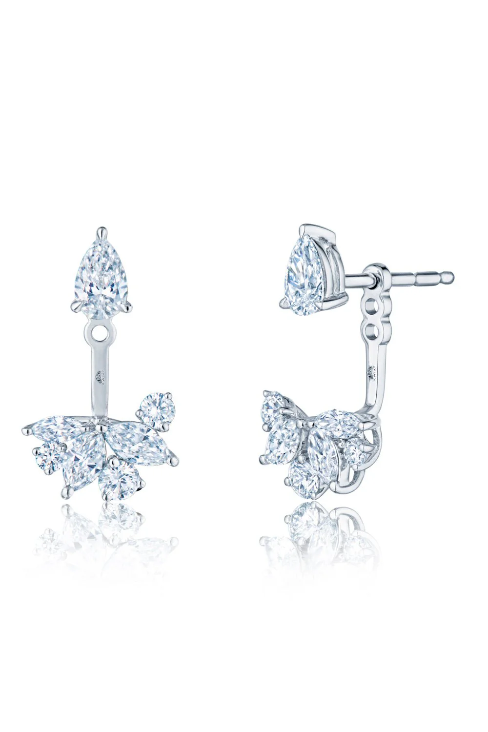 American Beauty Front And Back Stud Earrings