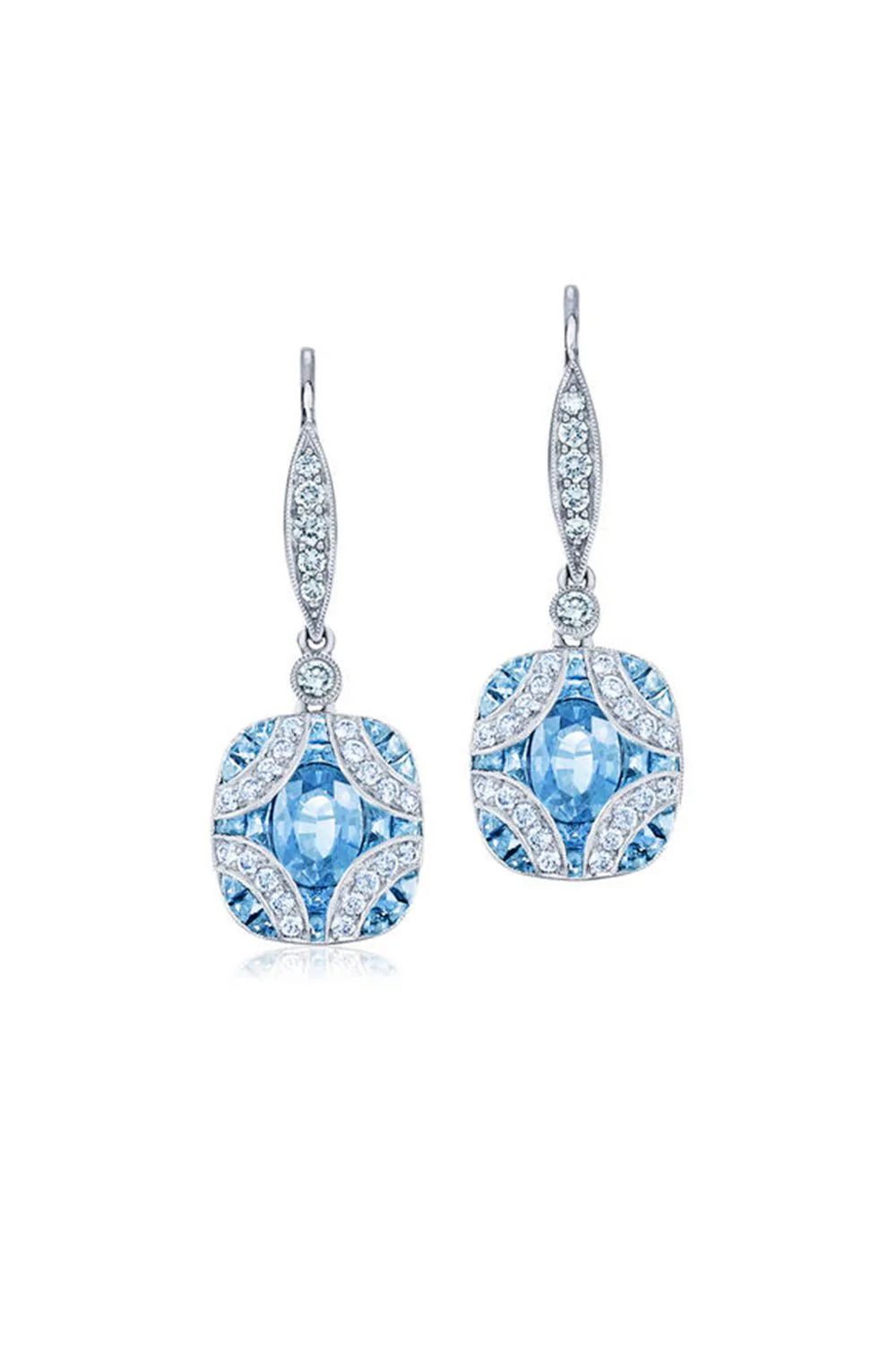 Argyle Aquamarine Diamond Earrings