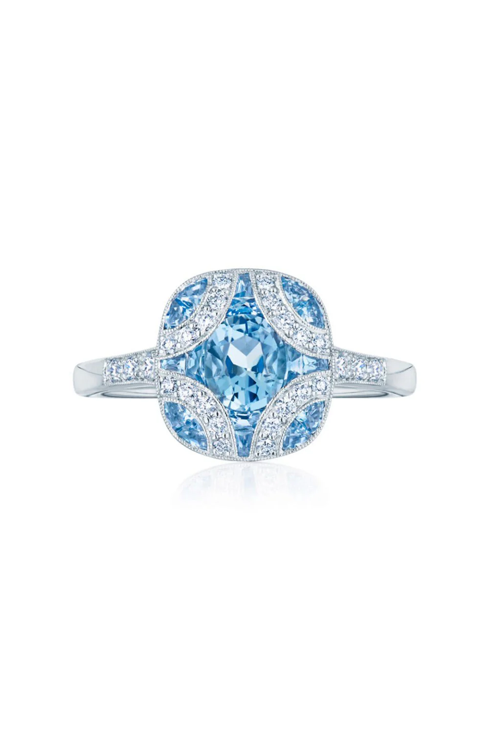 Argyle Aquamarine Diamond Earrings - Image 5