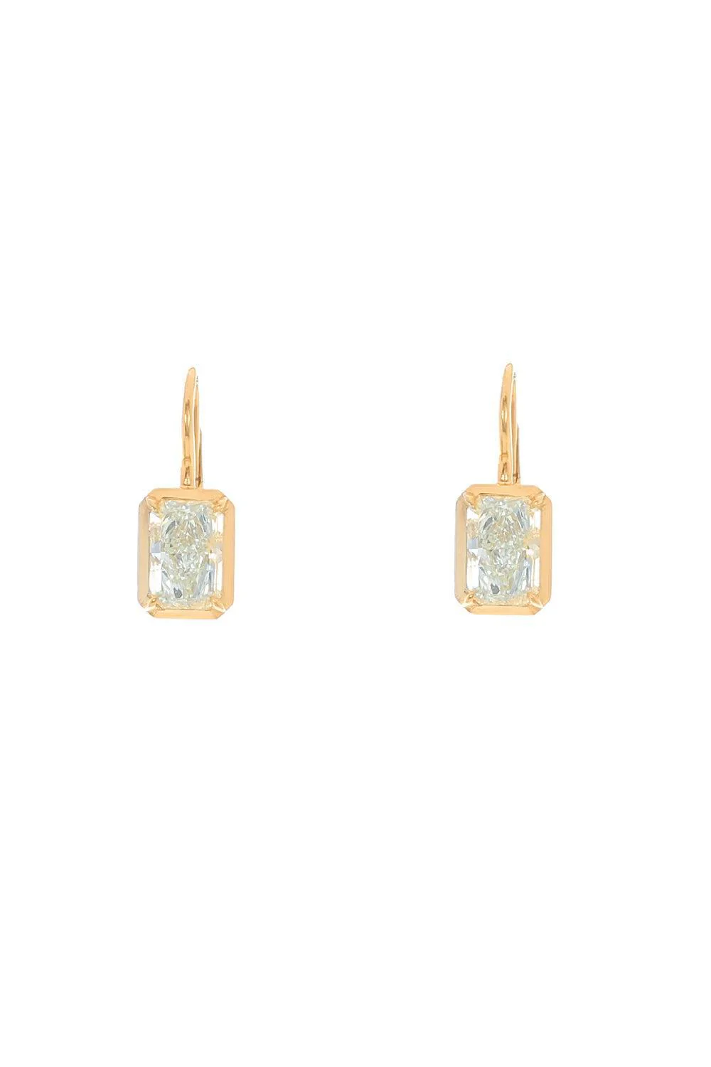 Bezel Set Diamond Earrings