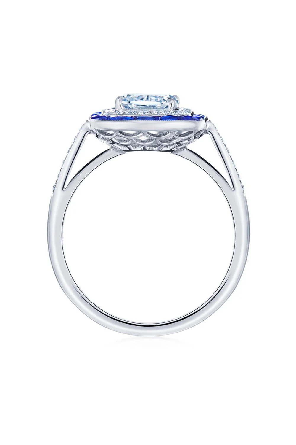 Blue Sapphire Diamond Ring - Image 5