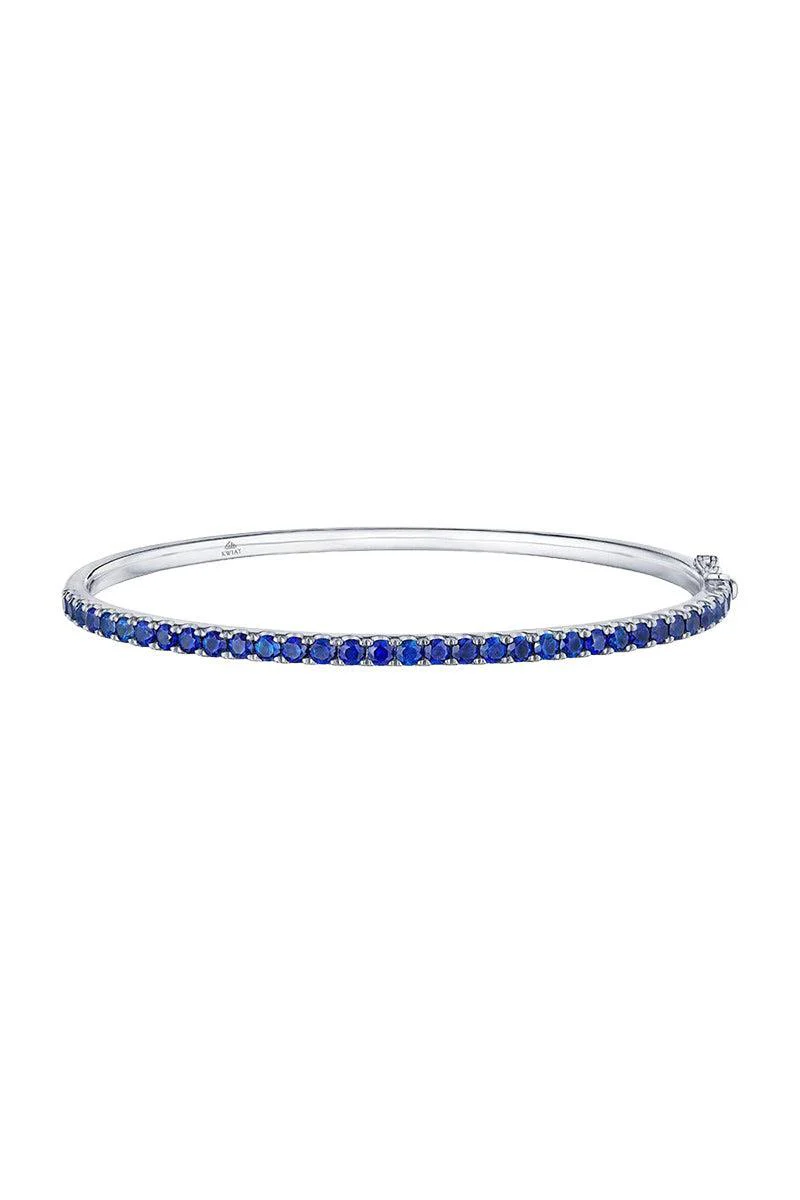 Blue Sapphire Stackable Bangle Bracelet