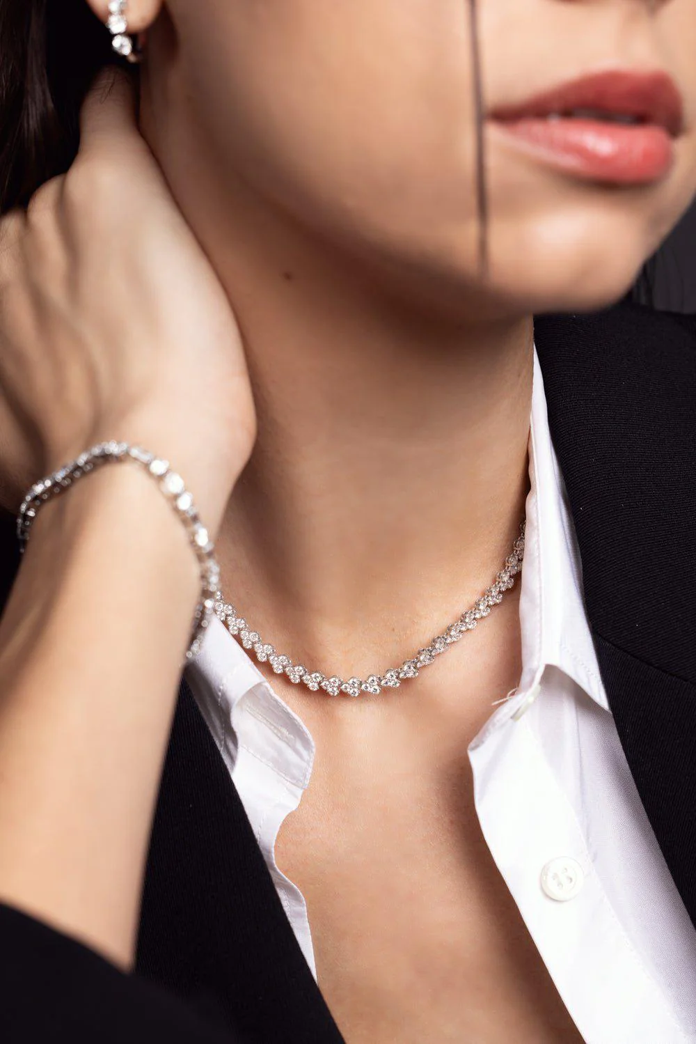 Cluster Diamond Necklace - Image 3