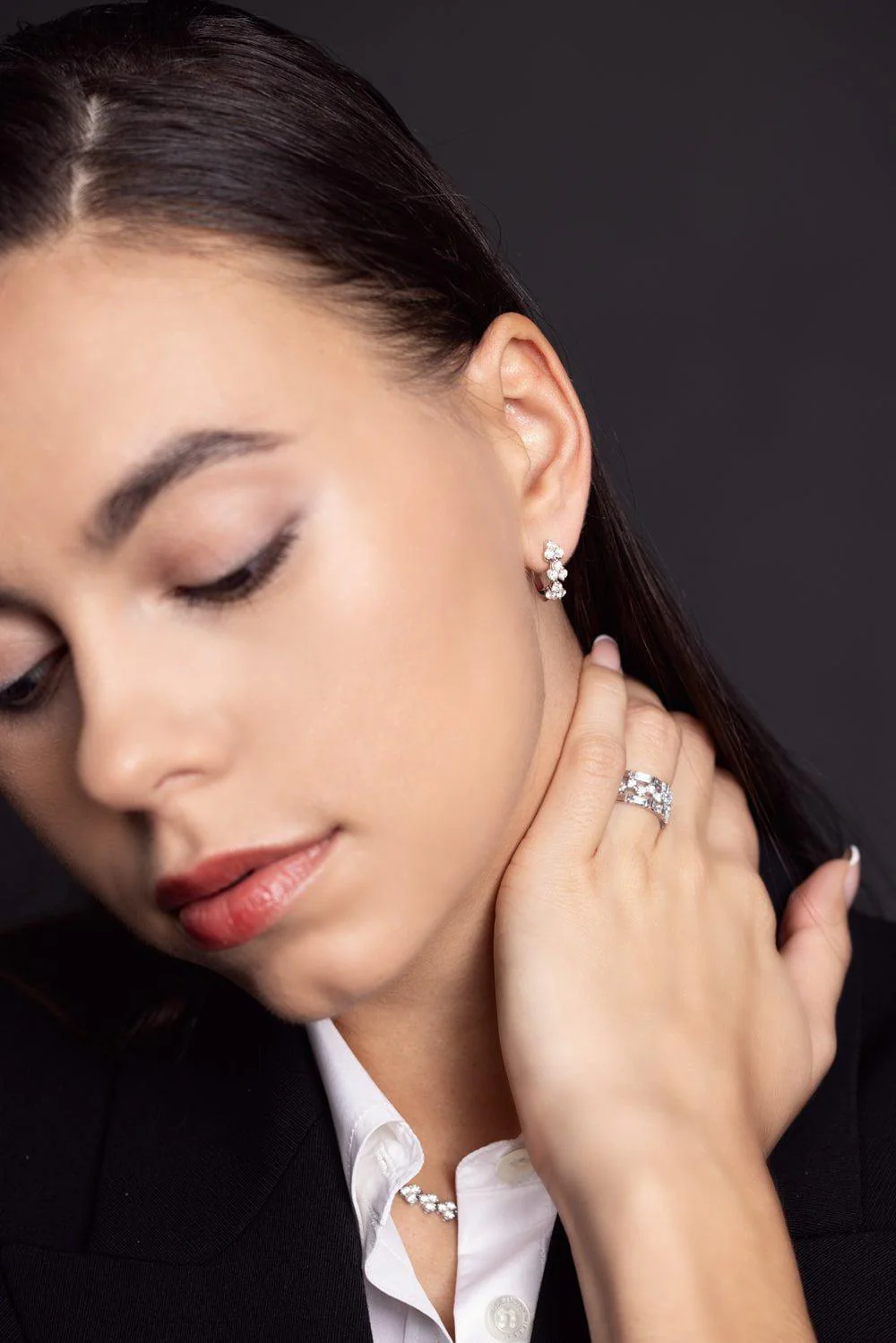 Cluster Huggie Earrings - Image 3