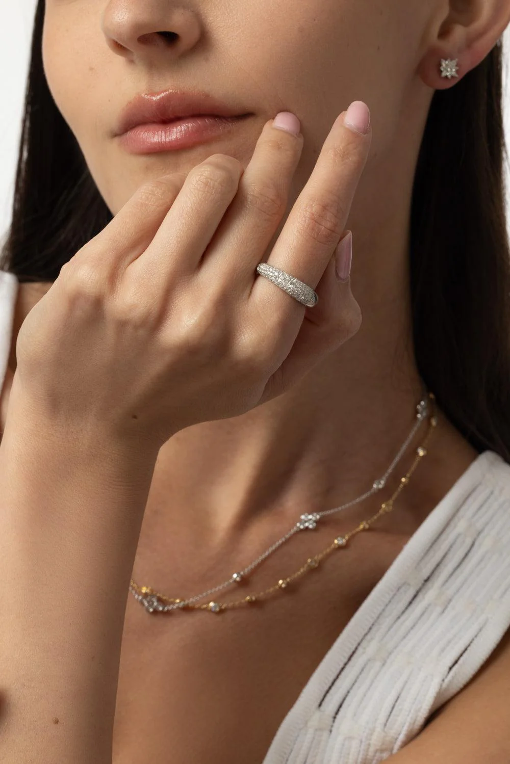 Cobblestone Diamond Band Ring - Image 4