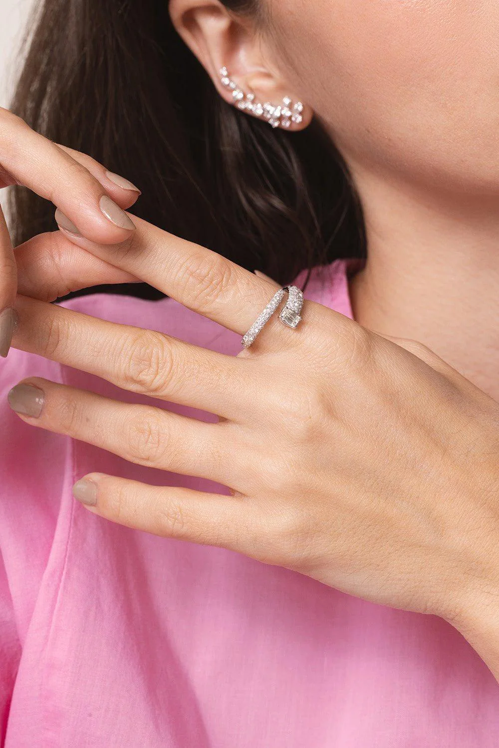 Cobblestone Diamond Wrap Ring - Image 3