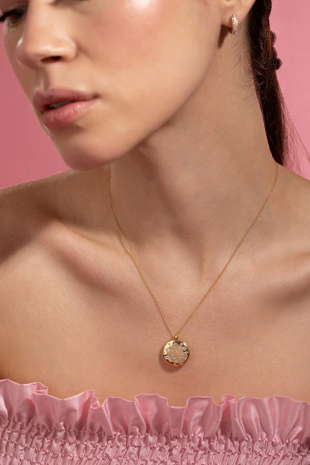 Cobblestone Locket Necklace - Image 2