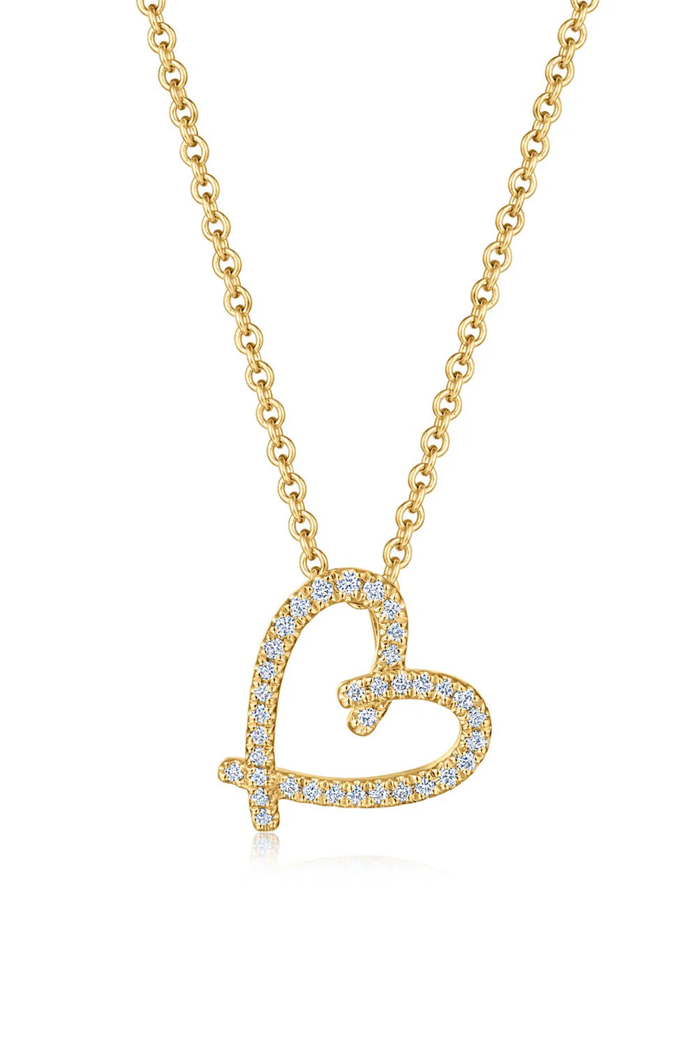 Cross My Heart Diamond Pendant Necklace